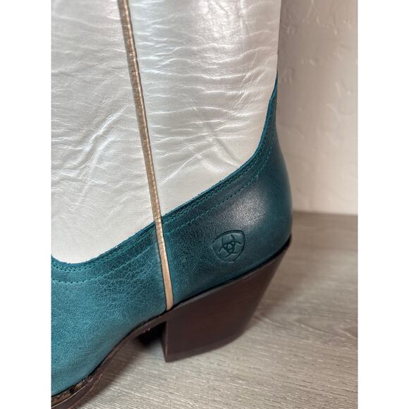 Ariat Starlight Western Boots Turquoise/Pearly White Star Accent Womens 8.5 NWT - Picture 2 of 10